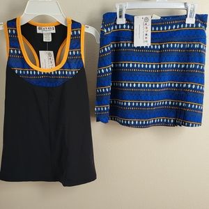 NEW Jerdog Tennis Outfit Skort Tank Top